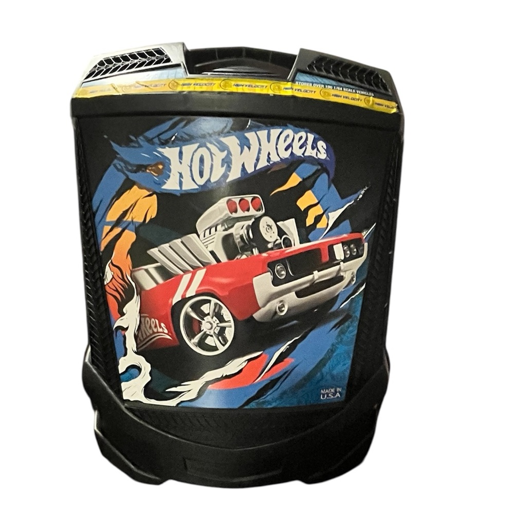 Hot Wheels Toy Storage Bin and cars